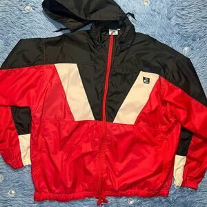 VINTAGE Performance Cycling Windbreaker Jacket Size XL Mens Activewear Red